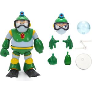 Jada Toys Mega Man Wave 3 Bubble Man Action Figure 1:12 Deluxe Scale 6" Tall, Fully Articulated, Collector Packaging