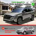 Outside-Mount Window Visors Rain Guards for 2025 2026 Subaru Forester Full-Size Wind Vent Deflectors Car Accessories Dark Smoke 6-Piece Set with Thicker