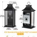 1-Pack 28'' Extra Large Outdoor Wall Lights, Wall Sconce Light | 3-Light exterior lighting fixtures wall mount, black lantern lamp for patio waterproof, outside outdoor lights for house, 27.7 inch - 1 pack