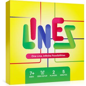 2 x LINES  Fun & Clever 2-Player Pocket-Sized Strategy & Memory Card Game for Kids, Teens & Adults (Ages 7+), Fast-Paced Head-to-Head Game, Perfect for Travel, Game Night & Stocking Stuffers