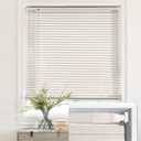 LazBlinds No Tools-No Drill 1" Aluminum Mini Blinds, Cordless Blinds for Indoor Windows, Light Filtering Horizontal Blinds and Shades for Window Size 34'' W x 48'' H, Cream (No Drill-cream)