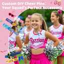 Volleyball Clip Kit-Cheer Pin Making Kit, 367Pc Handmade Wooden Clip Collection with Japanese Wood, Birthday & Holiday Friendship Gifts for Cheerleading and Sports Teams