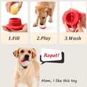 Natural Rubber Long Lasting Interactive Dog Toys to Keep Them Busy, Freeze Enrichment Toys for Medium and Large Dogs - Lifetime Replacement - Frozen Puzzle Treat Dispensing Dog Toys