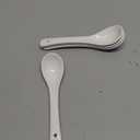 6.5 inch 16.5cm Ceramic Soup Spoons Set of 4 - Long Handle, Easy to Hold, Perfect for Ramen, Pho, Dumplings, Miso & Wonton, Dishwasher Safe, Ideal for Asian Soups."