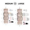 BAGSMART Toiletry Bag Travel Bag with hanging hook, Water-resistant Makeup Cosmetic Bag Travel Organizer for Accessories, Shampoo, Full Sized Container, Toiletries, Smokey Blue (Medium)