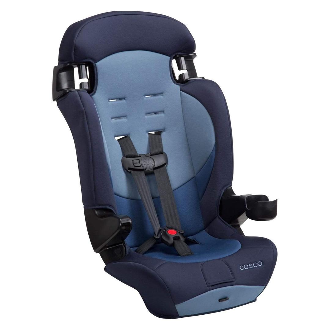Cosco Kids Finale DX 2-in-1 Booster Car Seat, Forward Facing Toddler Car Seat (30-65 lbs) and Belt Positioning High Back Booster Seat (40-100 lbs), Sport Blue
