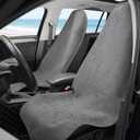 Waterproof Car Seat Cover Universial Fits Car Sweat Towel for Trucks SUV Car Seat Protector Grey 2 Pieces