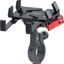 Tiakia Bike Phone Mount Holder, Aluminum Motorcycle Phone Mount, Handlebar Mounted Cell Phone Holder for Bike, 360 Rotation, Universal Bicycle Phone Mount for 4.5-7 Inch Phones (Black Red)