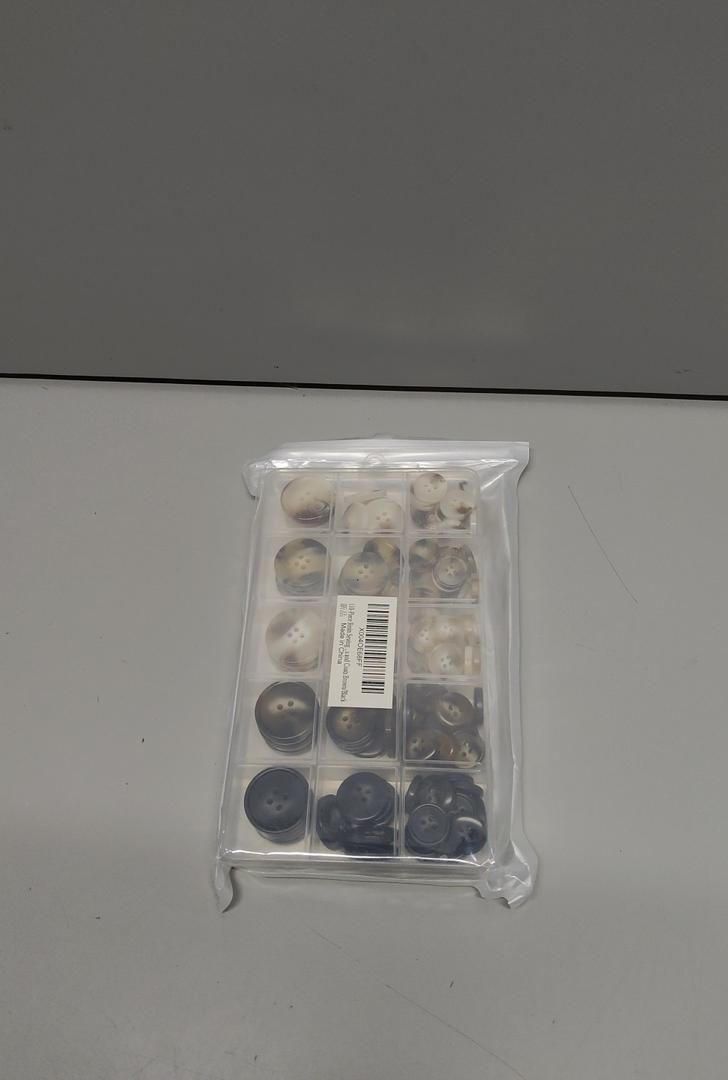 110Pcs Mixed Sewing Buttons, 4-Hole Craft Round Blazer Buttons, 5 Color 3 Size (15mm, 20mm, 25mm) Suit Coats Resin Button, Suitable for Variety Clothing Sewing, DIY Craft (Coffee Color) - Pack of 3