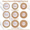 Round Woven Placemats Set of 4, 13.7 Inch Boho Farmhouse Rattan Placemats Rustic Braided Wicker Table Place Mats Chargers for Dinner Plates