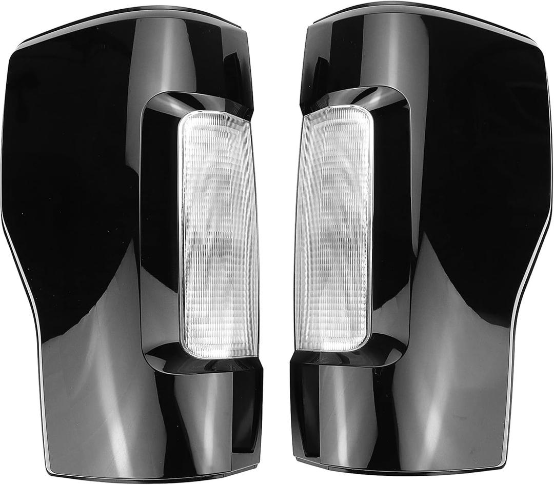 NEW Smoked Tail Driver and Passenger Side Rear Light Brake Lamps Compatible With 2017-2019 Ford F250 F350 F-250 F-350 Super Duty (Bulb Includedide)