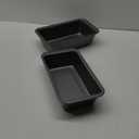 Amazon Basics Rectangular Baking Bread Loaf Pan, 9.5 x 5 Inch, Set of 2, Gray