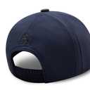 Brooks Brothers Mens Performance Baseball Cap with Rubberized Logo Woven One-Size Adjustable Hat, Navy/White (Blue)