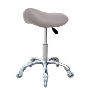 Professional Saddle Stool with Wheels Ergonomic Swivel Rolling Height Adjustable for Clinic Dentist Beauty Salon Tattoo Home Office (Grey)