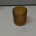 Beaded Amber Drinking Glasses Set of 6-10 oz Vintage Glassware Set Jupiter Glasses, Cocktail Glass Set, Juice Glass, Water Cups Hostess Gift, Present, Gift for Newlyweds