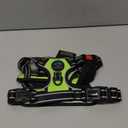 PHOEPET No Pull Dog Harness Medium Reflective Front Clip Vest with Handle,Adjustable 2 Metal Rings 3 Buckles,[Easy to Put on & Take Off](M, Green) (Medium, Green)