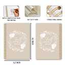 BEHIFL Neutral Floral Christian Spiral Notebook, Christian Gifts for Women Faith, It Is Well With My Soul Bible Notebook Journal for Note Taking, Church Notes Journal, 5.5x8.3 Inches