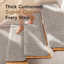 Domnesto Rounded Bullnose Carpet Stair Treads - 15 Pack, 30" | Thick Cushioned Peel & Stick Self-Adhesive Backing Textured Cut & Loop Surface Soft Plush Tape-Free Pet Friendly