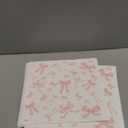 Marspark 100 Sheet Pink Bow Wax Paper Coquette Ribbon Bowknot Wrapping 11.4 x 11 Inches Lovely Pink Tissue Paper for Sandwich Burgers Greaseproof Wrapping for Picnic Birthday Wedding Party Packing