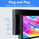 Small Monitor Touchscreen 7 Inch HD 1280x800 Type C HDMI Ports Mini Portable Monitor IPS LED Display for PC Laptop Ras Pi, Built-in Speakers