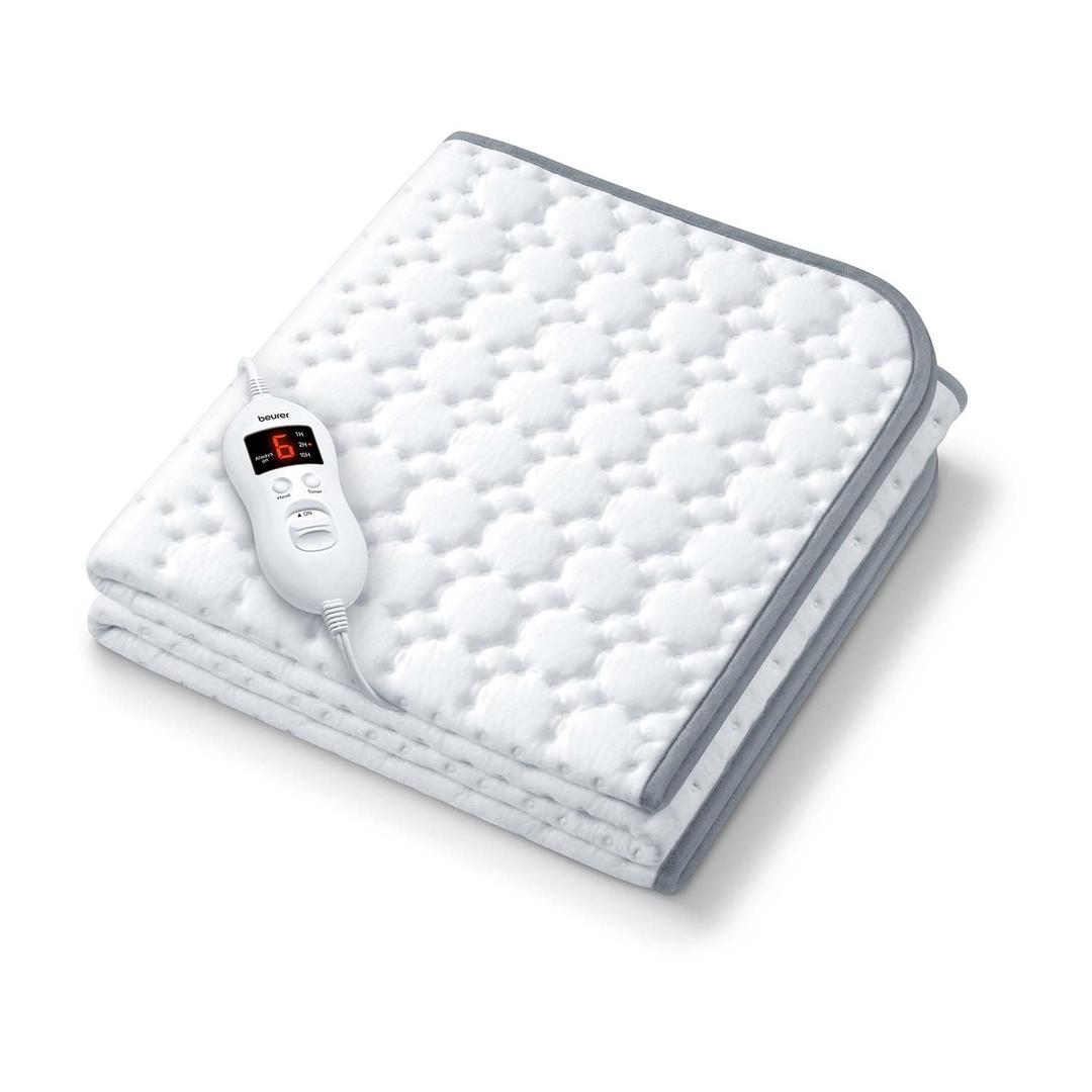 Beurer UWB55 Heated Underblanket with 8 Temperature Settings & Ultra-Soft Fleece, Electric Mattress Pad with Overheat Safety Features, Fast Heating, Machine Washable, 59" x 31.5"