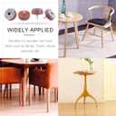 Swpeet 52Pcs 24mm Brown Furniture Felt Pads Non Slip Furniture Pads with Screw-on Felt Pad Furniture Slider Floor Protector for Wooden Leg Feet of Chair Table Sofa