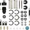 Tamiya 300050746 50746 1:10 Oil Pressure Shock Absorber Black with Springs Silver Pack of 2