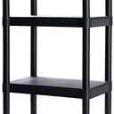 Plano 4-Shelf Plastic Storage Shelves, 48” x 23” x 14”, 200lb Capacity, Pantry, Office, Closet and Garage Shelves, Easy to Assemble, Durable Plastic Shelving Unit