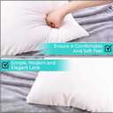 QUBA LINEN 18 x 18 Throw Pillow Insert - Pack of 2 White, Down Alternative Pillow Inserts for Decorative Pillow Covers, Throw Pillows for Bed, Couch Pillows for Living Room (Pack of 2)