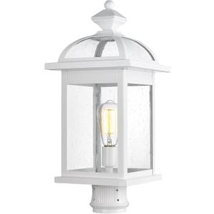 Darkaway Large Post Lights 22inch Outdoor Lamp Post Light Fixture with Seeded Glass Lamp Posts Outdoor Lighting for Patio, Garden, Pathway (Large, White) (Large, 1 Pack)