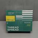 THREAD SPREAD 100% Organic Cotton Sheets King Size - 4 PC Organic Cotton King Size Percale Weave Sheet Set, Soft, Cooling, Crisp & Breathable, 16" Deep Pocket Hotel Quality Bedding Set - Light Grey