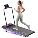 Gkyet Walking Pad Treadmill with Handle Bar, 8% Incline Under Desk Treadmill | 2.5HP Quiet Motor, 265 lb Capacity, 0.6-4 MPH Speed, 15 x 35.4 in Belt, Compact for Home Office and Small Spaces