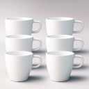 6-Pack 10oz Unbreakable Coffee Mugs, Microwave Safe Premium Drinkware (Up to 320), Lightweight Shatterproof White Cups for Keurig, Kids, RV & Camping, BPA-Free (White)