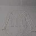 Wyeysyt Lace Tops for Women, Mesh Top Long Sleeve Floral Lace Blouse, Sheer Mesh Mock Neck Layering Top (Medium, White)