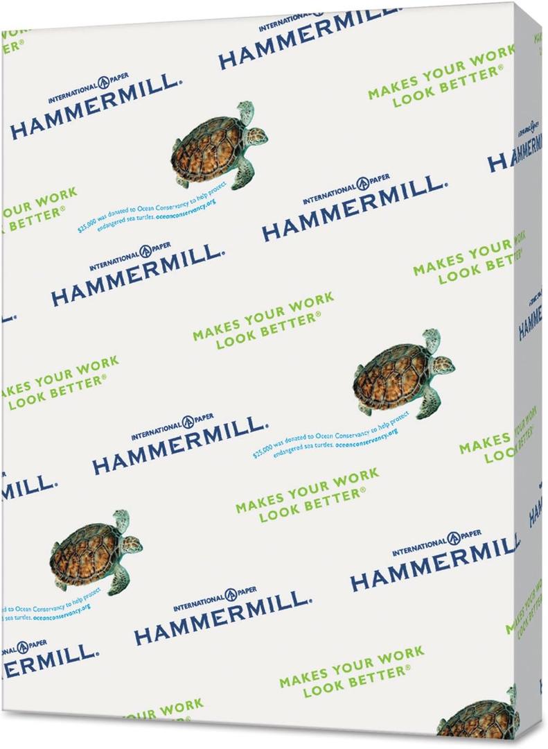 Hammermill Colored Paper, 20 lb Gray Printer Paper, 8.5 x 11-1 Ream (500 Sheets) - Made in the USA, Pastel Paper, 102889R