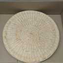 Meditation Cushion, Tatami Floor Pillow Seating for Adults Cushion Seat Round Pouf Filling Floor Cushion with Soft Sponge Filling Ottoman Foot Rest for Living Room Bedroom Beige, 15.75" x 2.36"