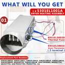 DLE1501W DLE1101W DLEX3360W Dryer Heating Element & Thermostat Fit for LG Models DLEX2550R DLE3733U DLE2240W DLE3733W DLE0442G DLEX3250V DLEX3360V DLE5977B DLE2050W DLE0442W DLE2140W DLE2101W DLE3777W
