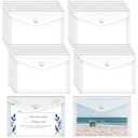 Vmiapxo 20 Pack Stamp and Die Storage Pockets, Reusable Small Plastic Envelopes Waterproof Sticker Organizer Receipt Holder Photo Storage Folders (4" x 6")