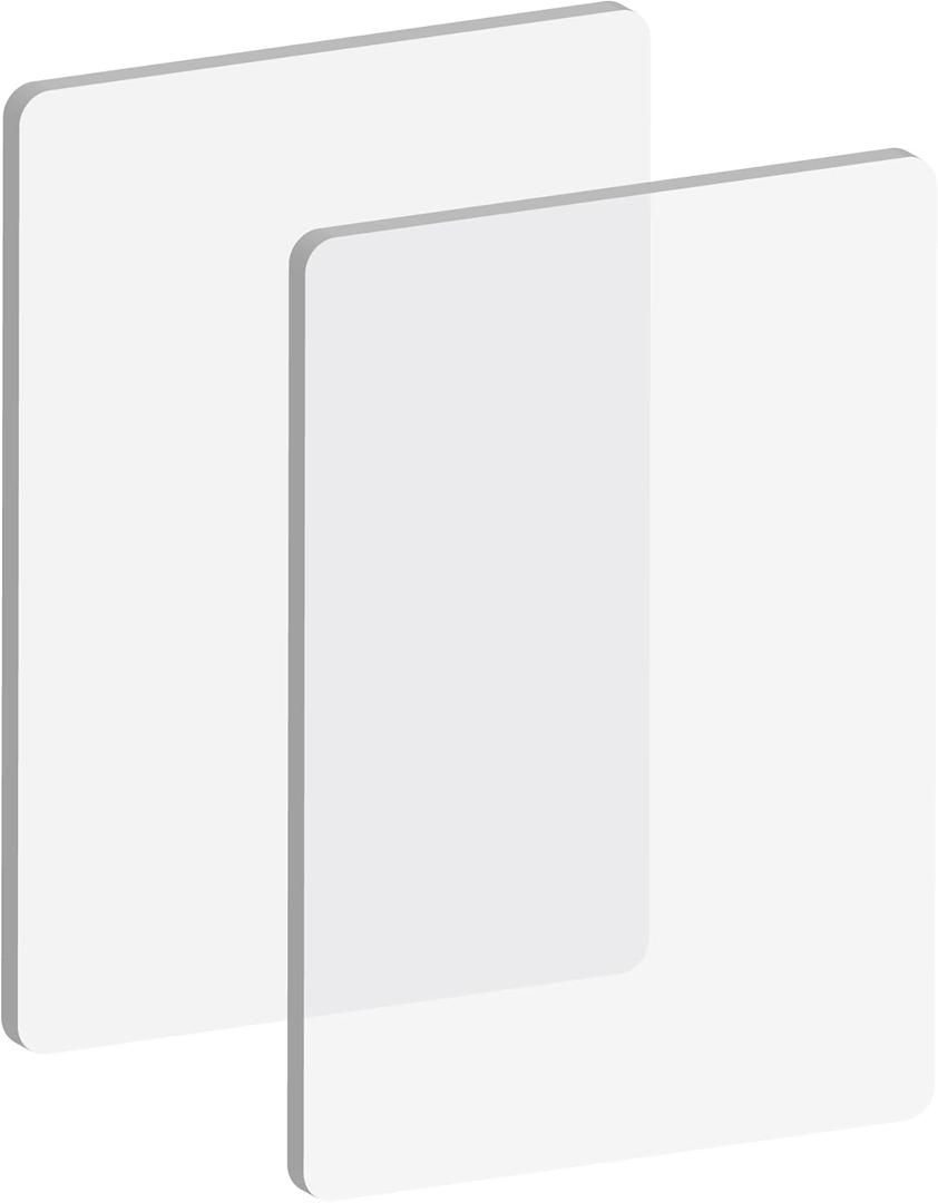 2pcs 2mm Thickness Transparent Acrylic Cutting Pads, Replaceable Die Cutting Plates for 9 inch Opening Die Cutting and Embossing Machine(8.7''x 12.6'')