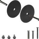 1 Pack Door Hole Cover Plate Oil Rubbed Bronze Deadbolt Cover Plate 2 5/8" Diameter Round Door Knob Hole Filler Plate, 1" and 1.5" Screws, Reinforcer Locks and Doors for Home Security