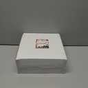 Rubtlamp 125Pcs Christmas Plastic Plates, Plastic Red Plates with Snow Christmas Tree, christmas Dinnerware Disposable Include 25 Party Red Dinner Platos,25 Fancy Salad plate,75 Gold Cutlery