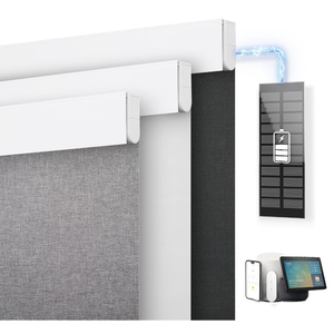 DENFOON Motorized Blinds with Remote, Blackout Roller Blinds for Windows