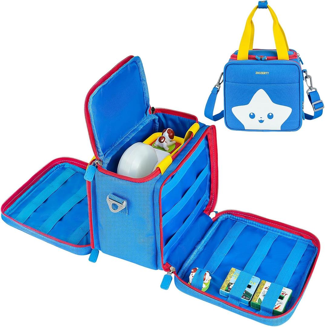 Carrying Case Compatible with Little Tikes Story Dream Machine Books Starter Set,Portable Storage Bag for Story Books and Character with Handle and Shoulder Strap,Case Only