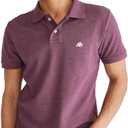 Aeropostale Men's Aero Uniform Polo Short Sleeve (Medium, Dark Burgundy)
