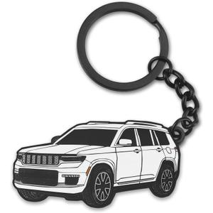 For Jeep Grand Cherokee KeychainFor Jeep Grand Cherokee Accessories 2011-2022metal Keychain (White)