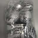 Creative Scents Silver Mosaic Bathroom Accessories Set Complete - 4 Piece Bathroom Set Includes: Bathroom Trash Can, Tissue Cover, Soap Dispenser, Toothbrush Holder, Tumbler & Soap Dish