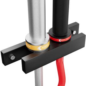 Barbell Holder, Wall Mount Barbell Storage Hanger for Vertical Barbell Wall Rack, Garage Gym Olympic Bar Holder, Fits Under 40 mm Bar in Size