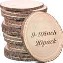Tioncy 20 Pcs Natural Large Wood Slices for Wedding Centerpieces Decor Round Unfinished Wood Slab for Tables Wooden Circle for DIY Crafts Rustic Centerpiece(9-10 Inch)