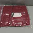 COOFANDY Men's Quarter Zip Up Pullover Mock Neck Long Sleeve Sweater Casual Corduroy Polo Sweatshirt (XX-Large, Wine Red)