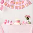 12 Pack Plastic Light Pink Tablecloth, Disposable Scalloped Edge Table Cloth Waterproof Rectangle Pink Table Cover for Birthday Bridal Wedding Baby Shower, 54 X 108 Inch